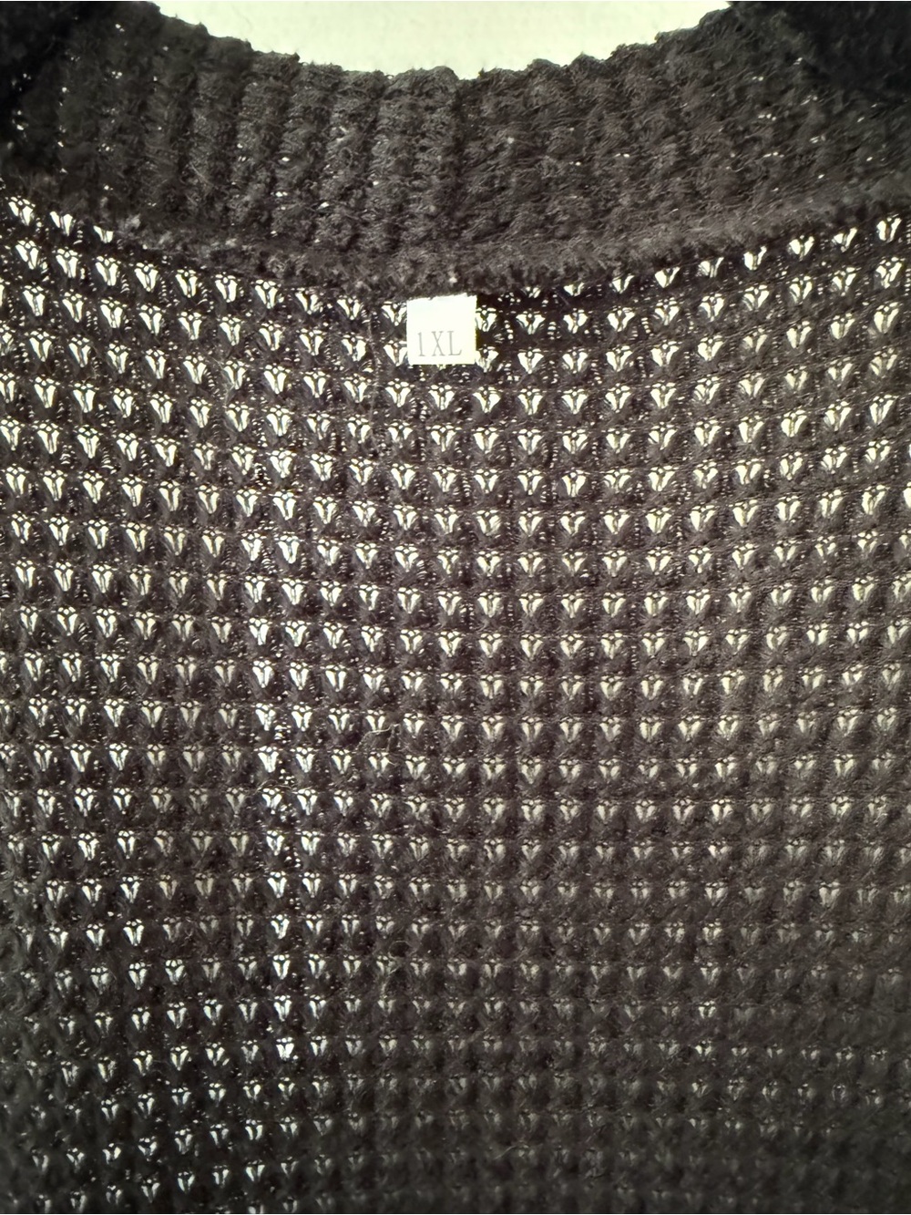 Open black Knit Long Cardigan - Picture 3 of 6